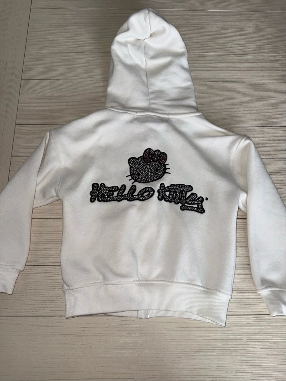 Forever 21 White Hello Kitty Crystal-Accent Hoodie & Pants Set